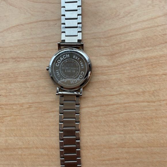 Coach Poppy Link Silver Watch - Picture 2 of 4